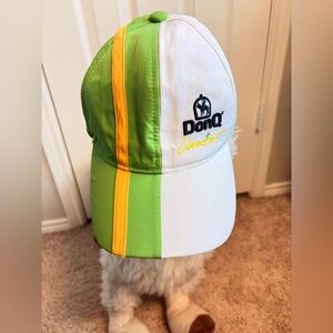 DonQ Lime Green and White Racing Stripe Cap